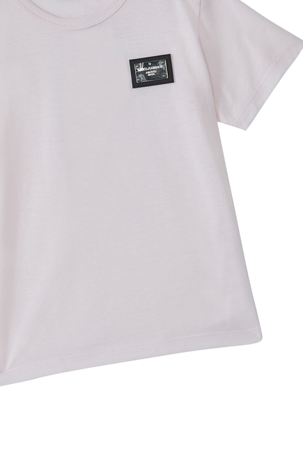 Jersey T-Shirt with Logo Tag